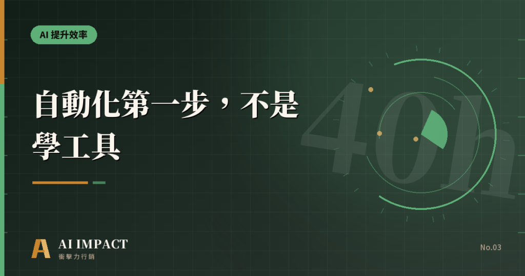 自動化第一步不是學工具，是先盤點你每天重複做的事