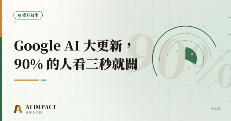 Google AI 大更新，90% 的人看三秒就關