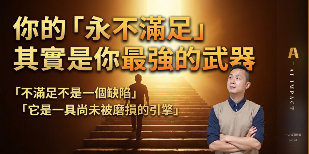 「永遠不滿足」不是缺點，是你還沒被磨掉的引擎