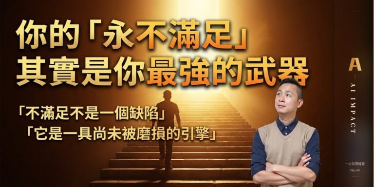 「永遠不滿足」不是缺點，是你還沒被磨掉的引擎
